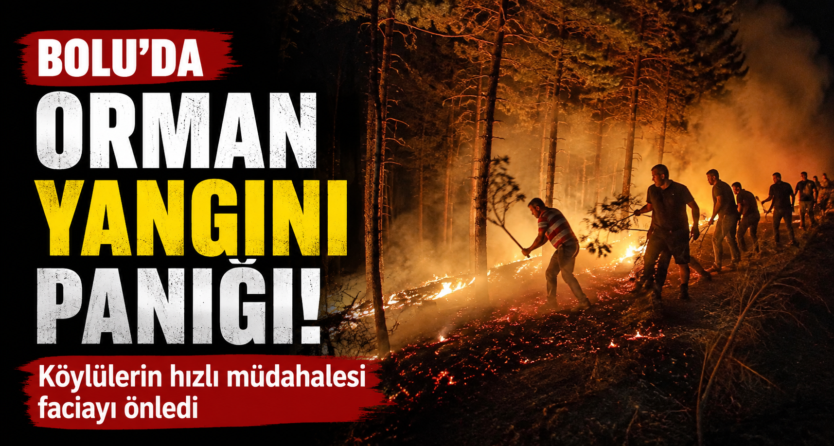 Bolu’da orman yangını paniği: Köylülerin hızlı müdahalesi faciayı önledi