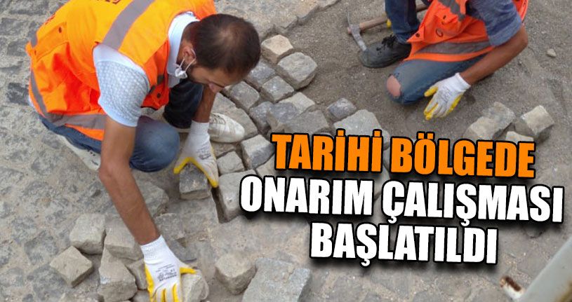 Tarihi Bölgede Küp Taş Tamiri Yapıldı