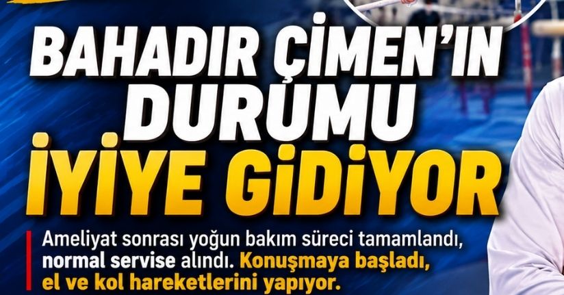 Boynunun üstüne düşen milli jimnastikçinin durumu iyiye gidiyor