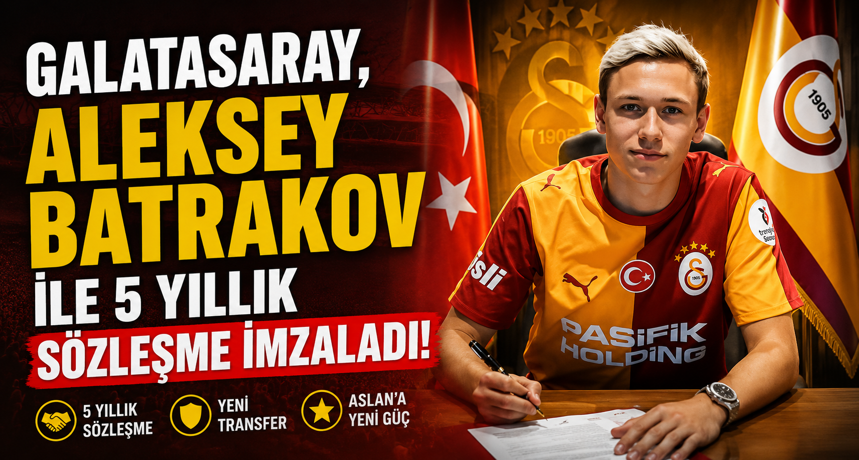 Galatasaray, Aleksey Batrakov ile 5 yıllık sözleşme imzaladı