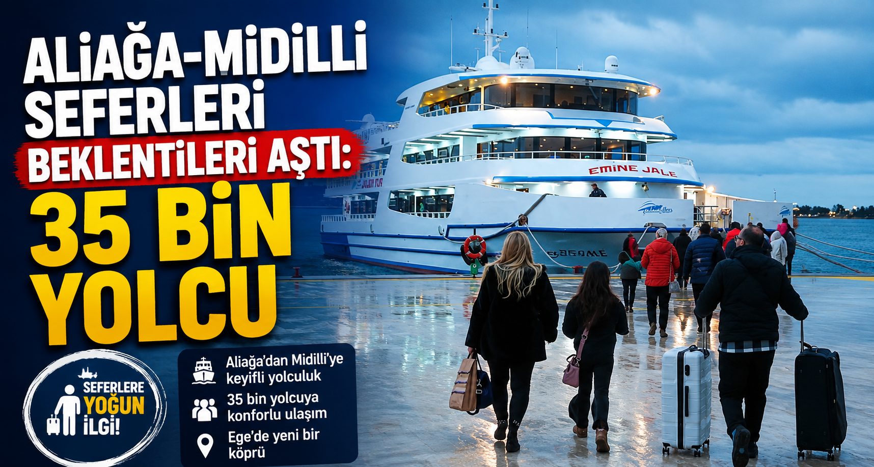 Aliağa-Midilli seferleri beklentileri aştı: 35 bin yolcu