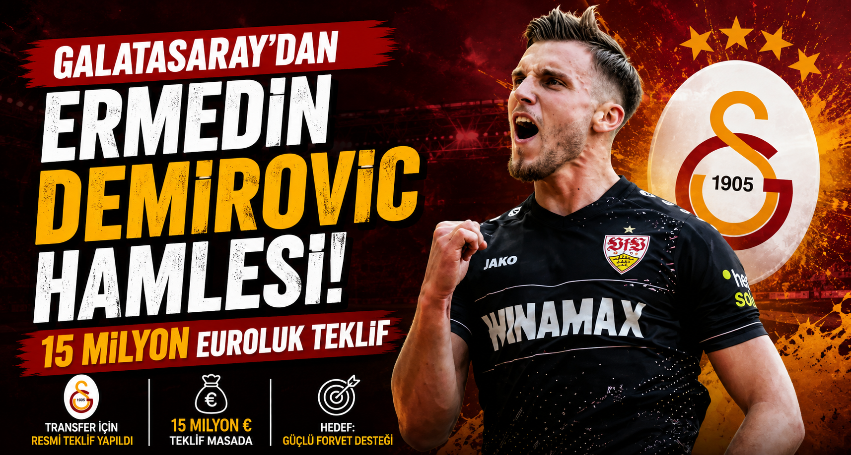 Galatasaray’dan Ermedin Demirovic hamlesi: 15 milyon euroluk teklif