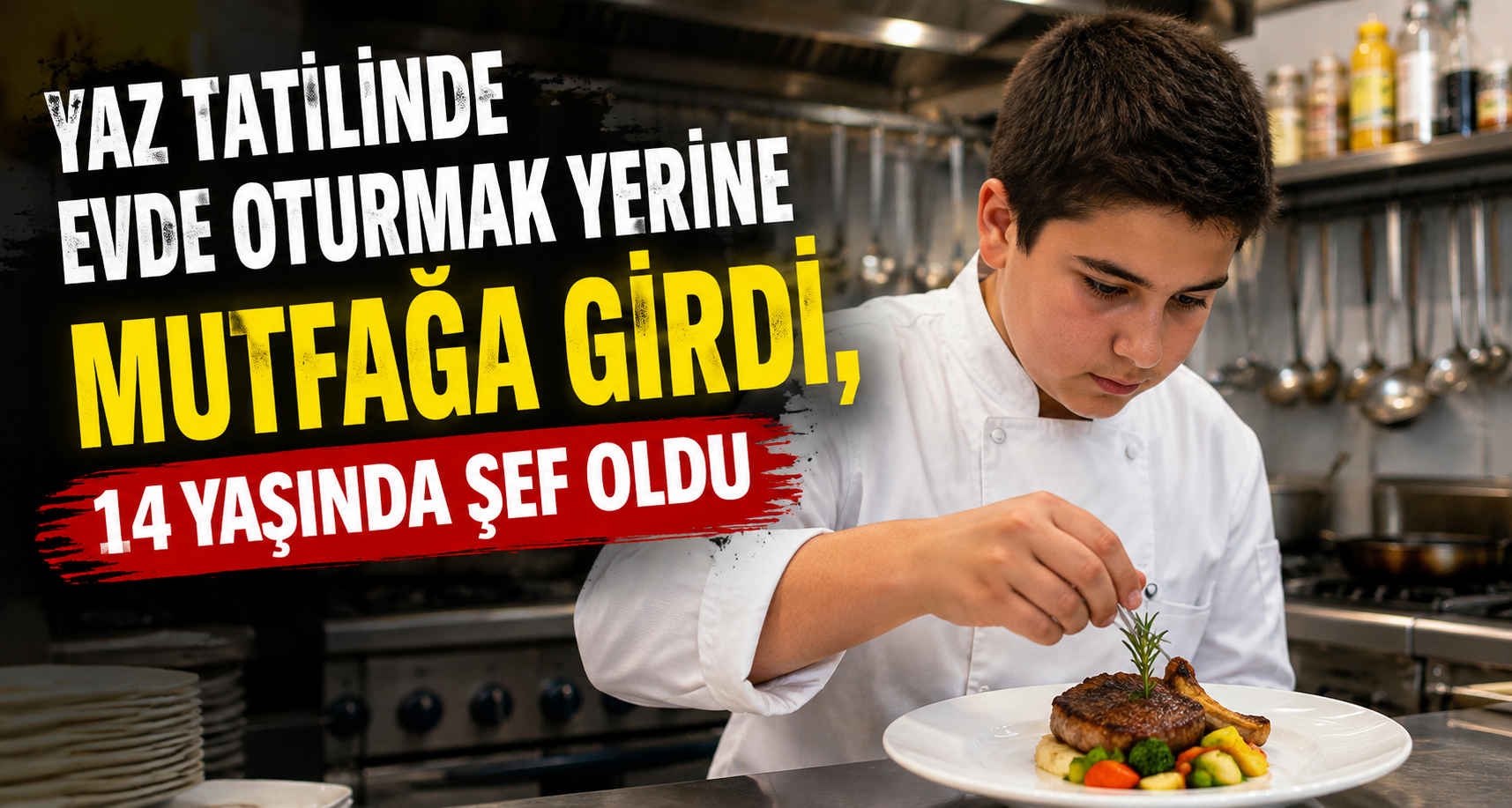 Yaz tatilinde evde oturmak yerine mutfağa girdi, 14 yaşında şef oldu