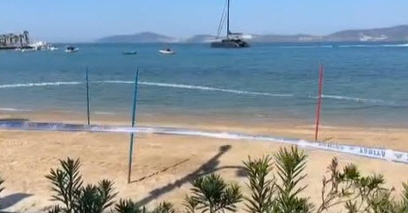 Muğla'da halk plajı, deniz suyundaki kirlilik şüphesiyle tedbiren kapatıldı