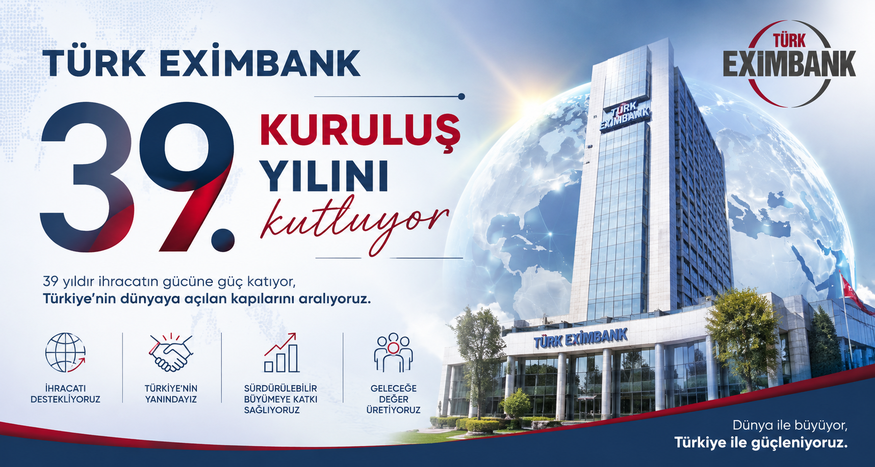 Türk Eximbank 39. kuruluş yılını kutluyor
