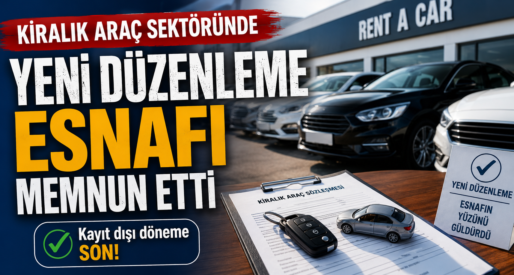 Kiralık araç sektöründeki yeni düzenleme esnafı memnun etti
