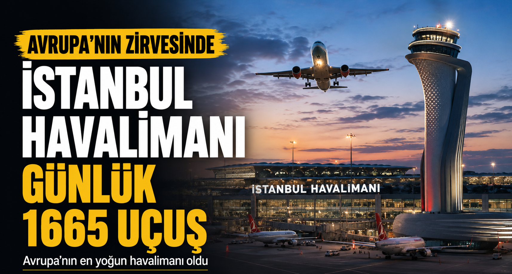 İstanbul Havalimanı Avrupa’nın zirvesinde: Günlük 1665 uçuş