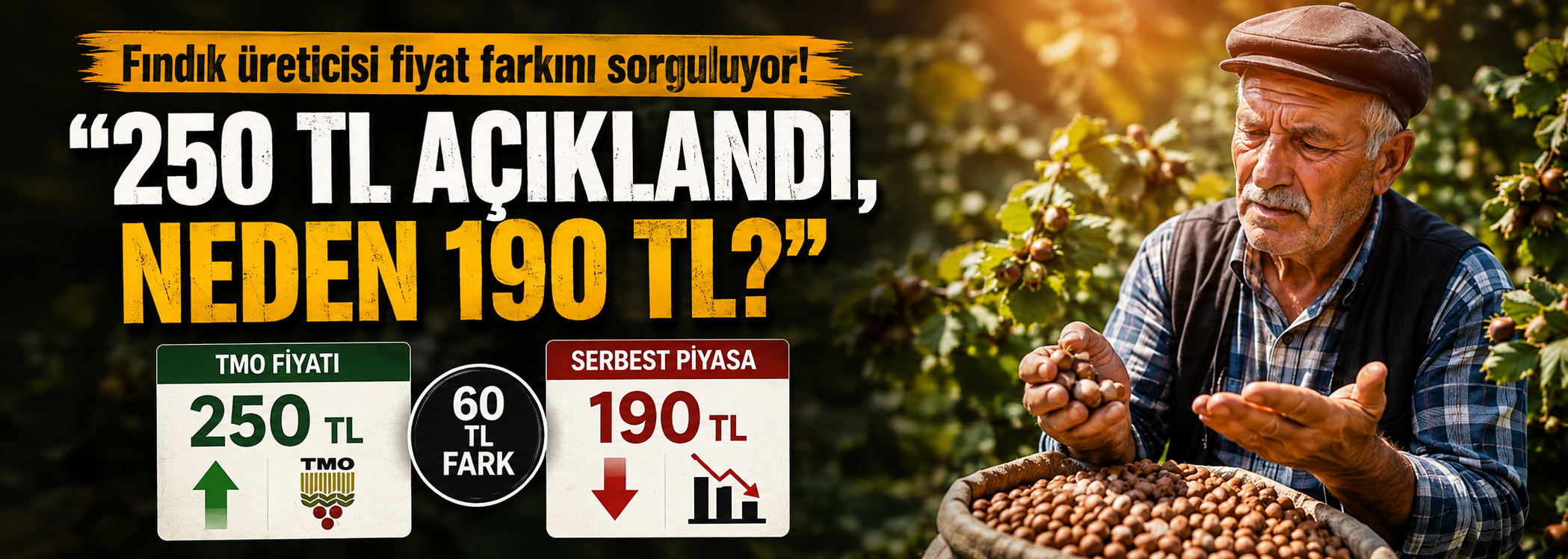 Fındık üreticisi fiyat farkını sorguluyor: “250 TL açıklandı, neden 190 TL?”