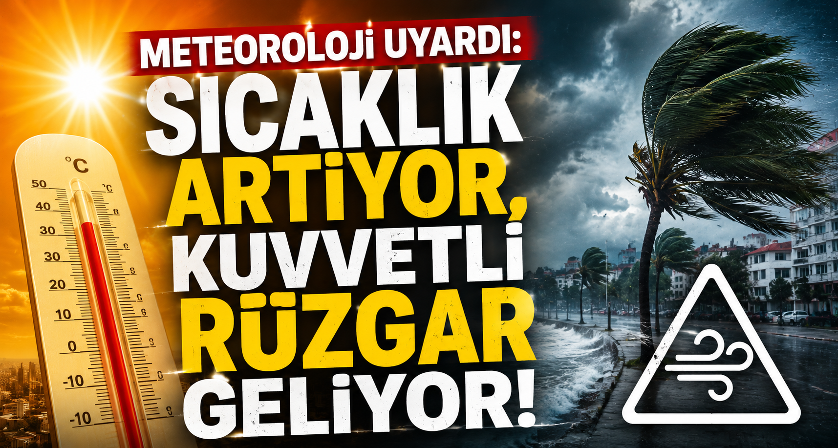 Meteoroloji uyardı: Sıcaklık artıyor, kuvvetli rüzgar geliyor