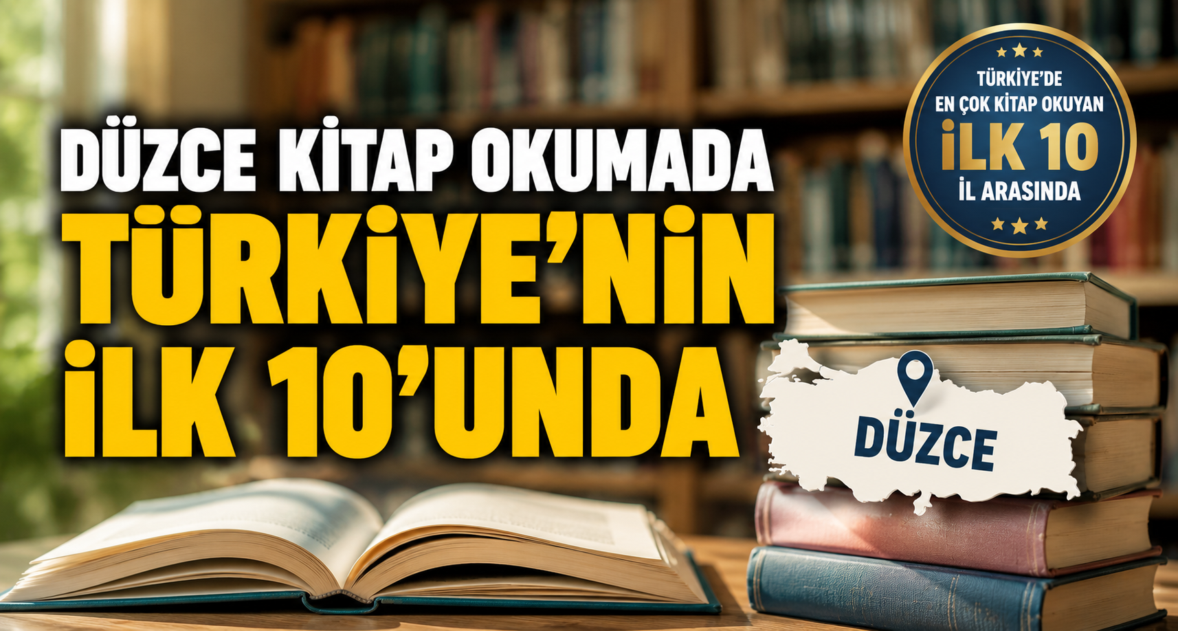 Düzce Kitap Okumada Türkiye’nin İlk 10’unda