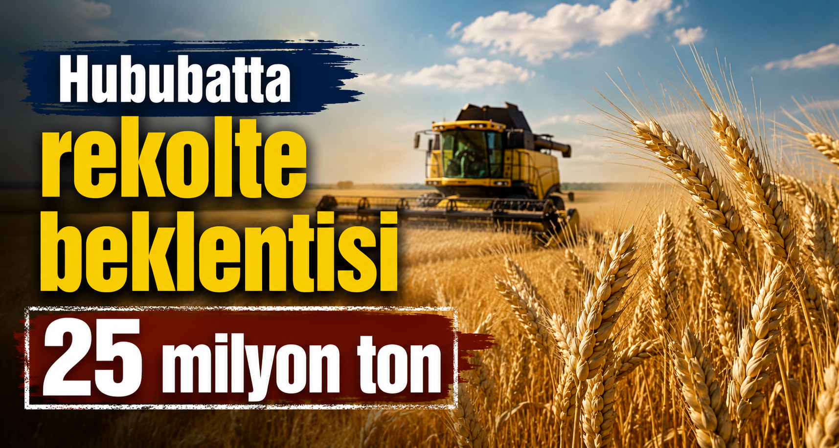 Hububatta rekolte beklentisi 25 milyon ton