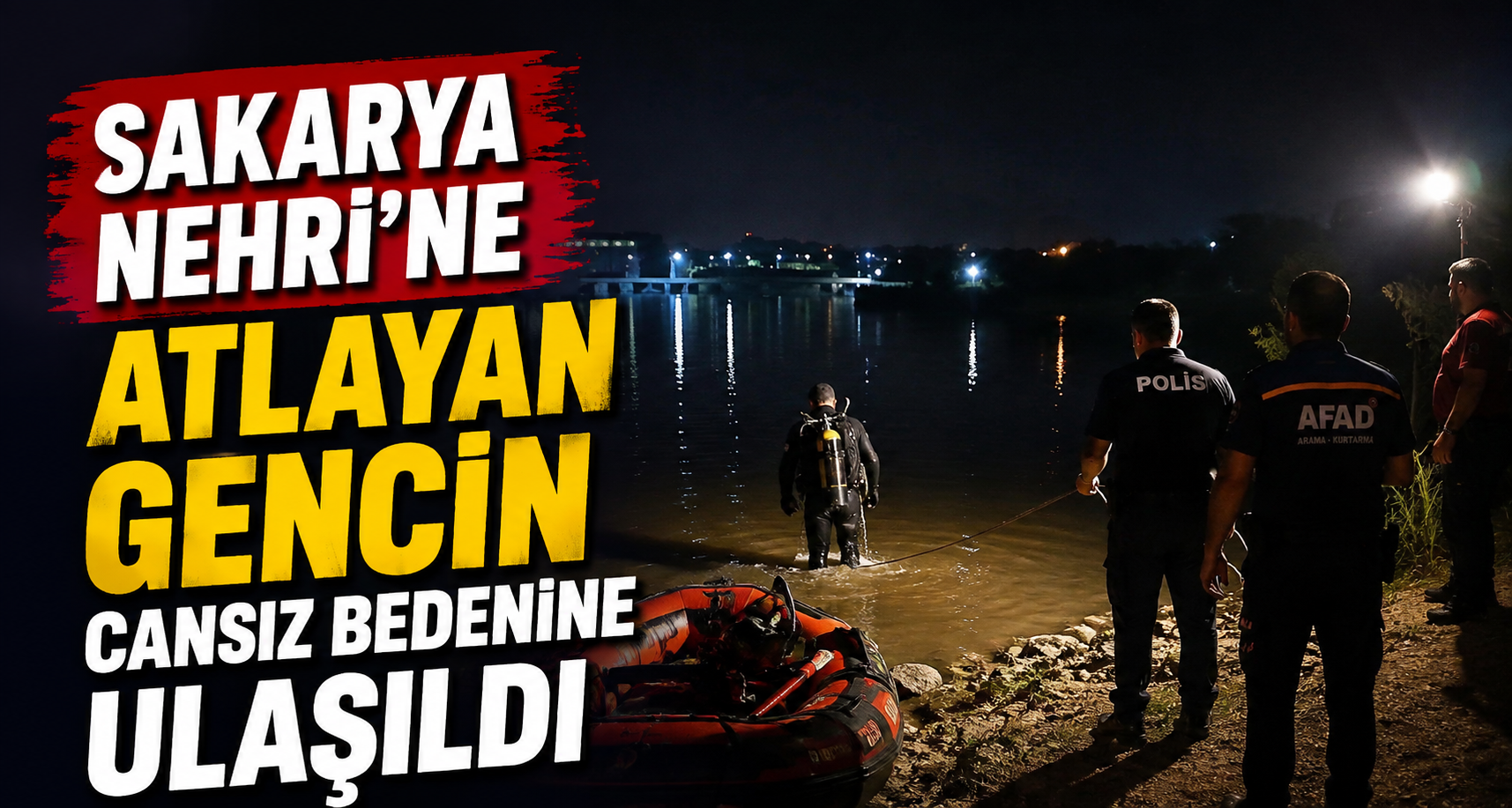 Sakarya Nehri’ne atlayan gencin cansız bedenine ulaşıldı