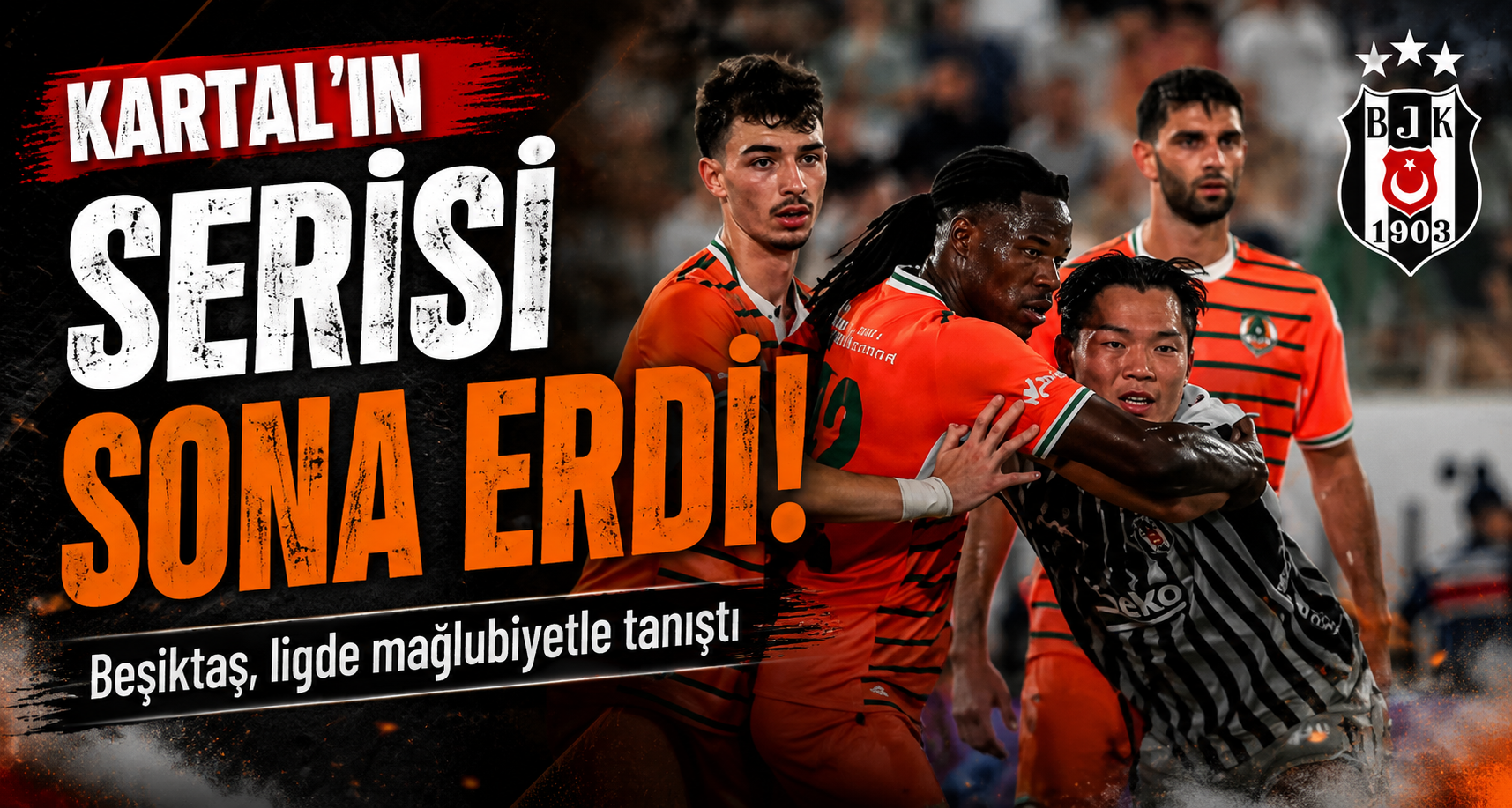 Kartal'ın serisi sona erdi! Beşiktaş, ligde mağlubiyetle tanıştı