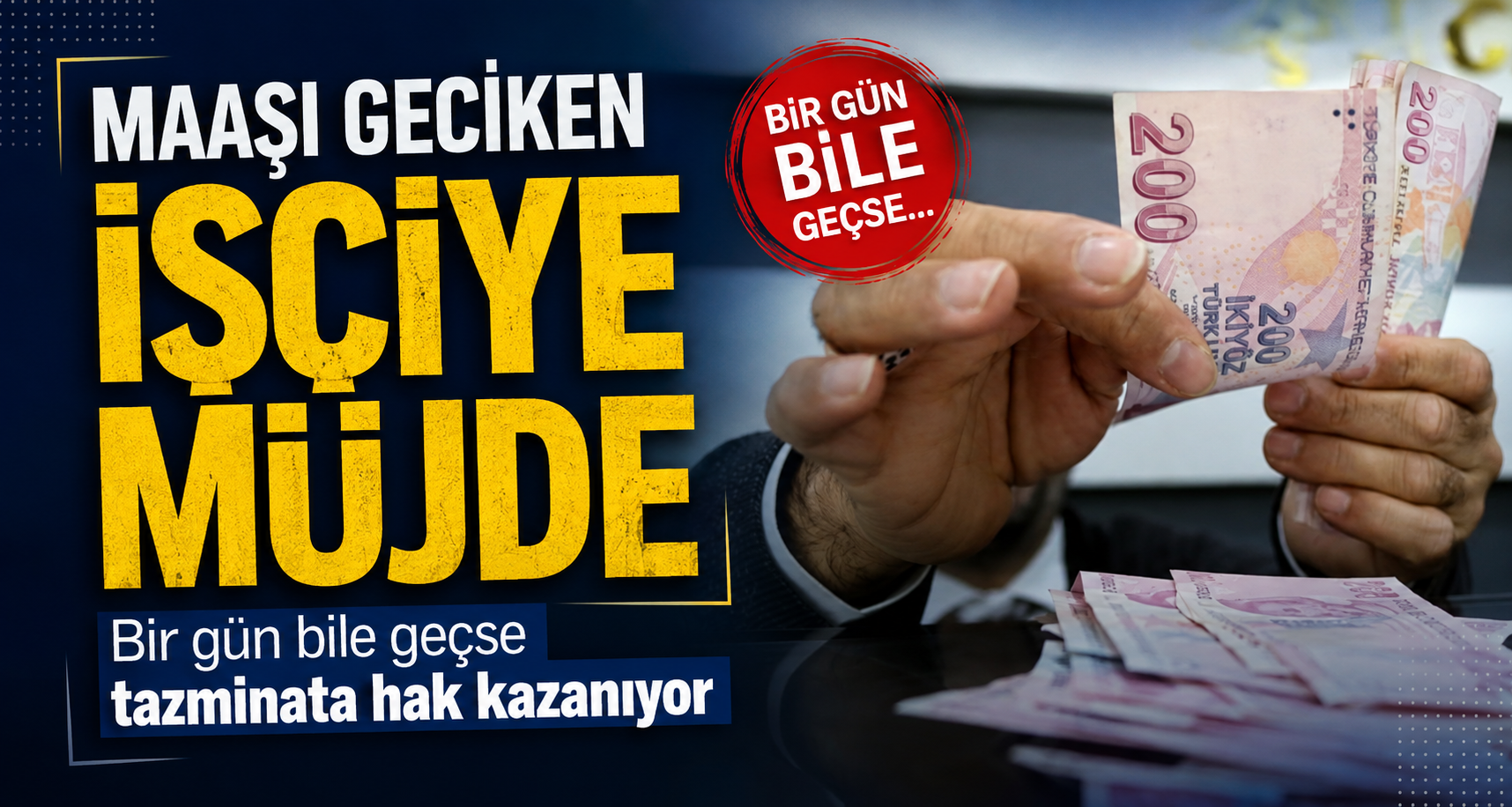 Maaşı geciken işçiye müjde