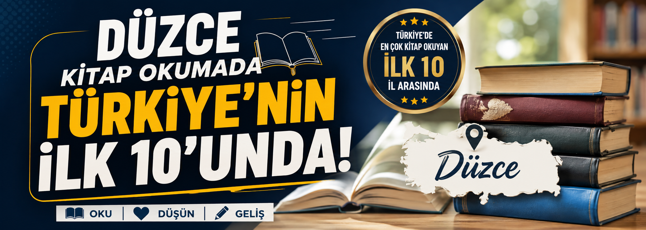 Düzce Kitap Okumada Türkiye’nin İlk 10’unda