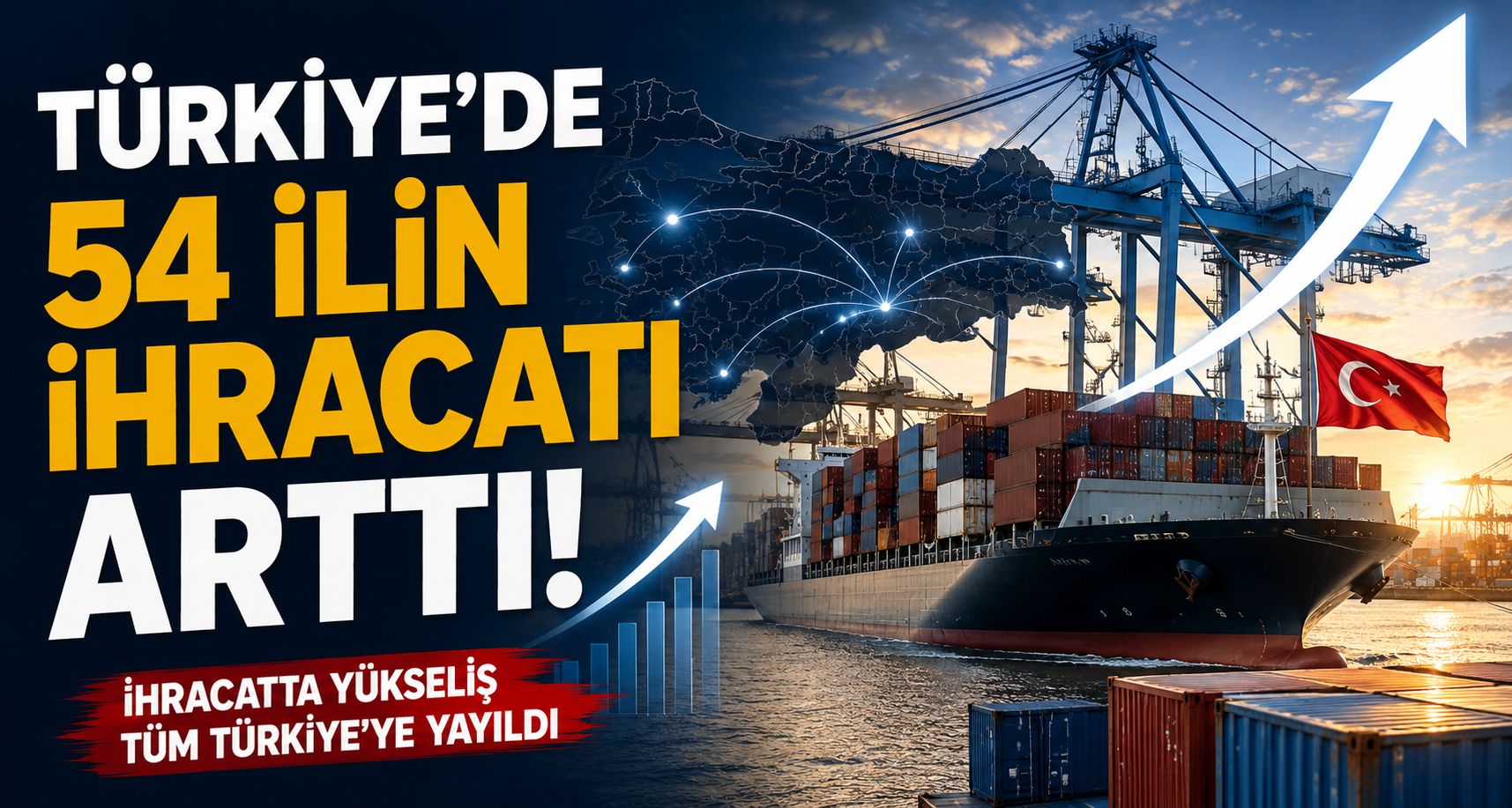 Türkiye'de 54 ilin ihracatı arttı
