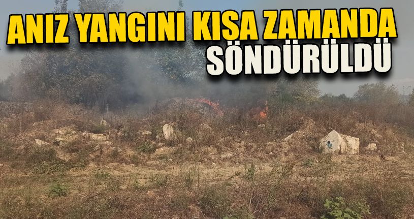 Anız yangına zamanında müdahale
