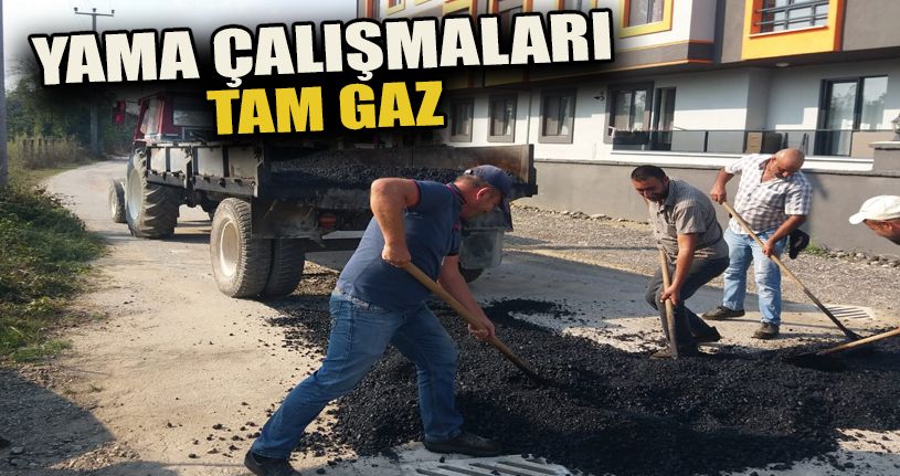 Bozuk asfaltlarda yamalar sürüyor