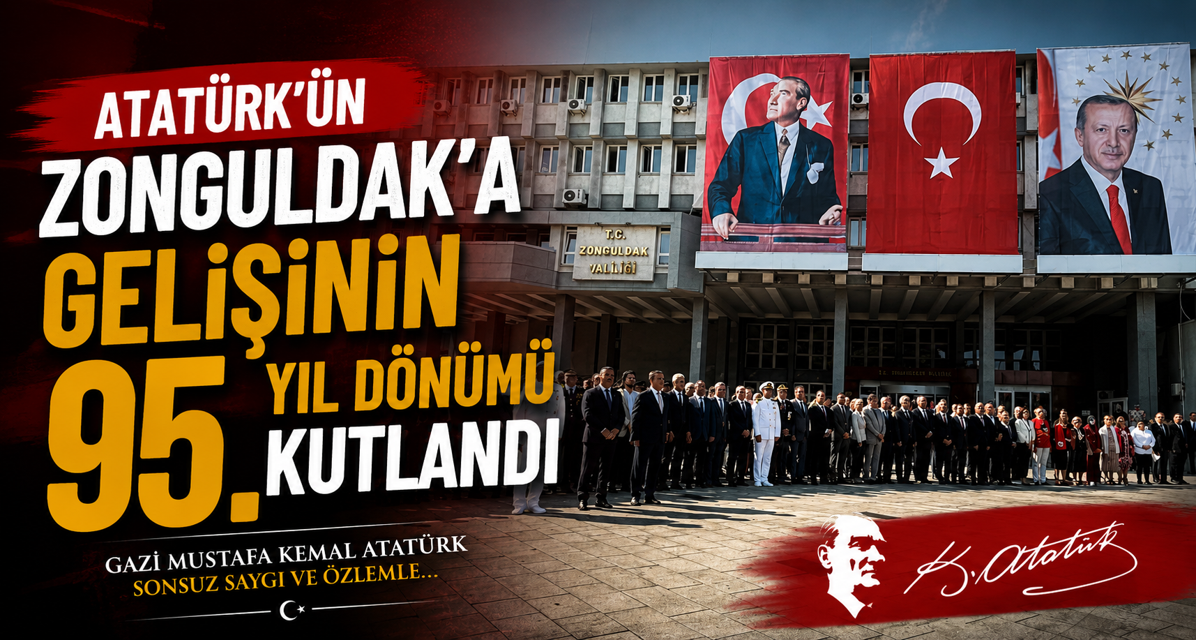 Atatürk’ün Zonguldak’a gelişinin 95. yıl dönümü kutlandı