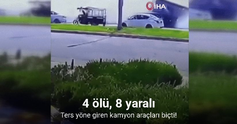 IKBY’de ters yöne giren kamyon araçları biçti: 4 ölü, 8 yaralı