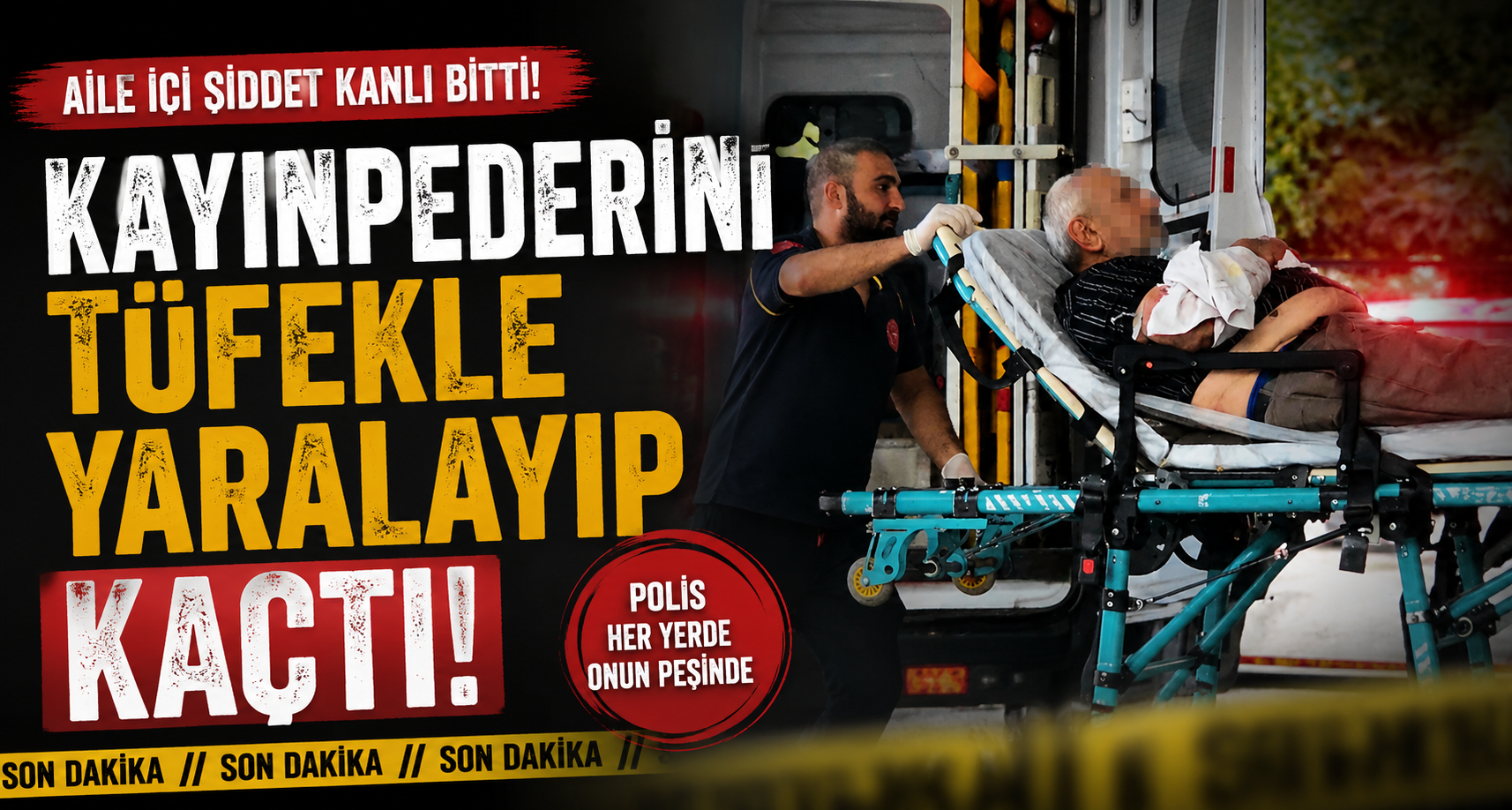 Kayınpederini tüfekle yaralayıp kaçtı