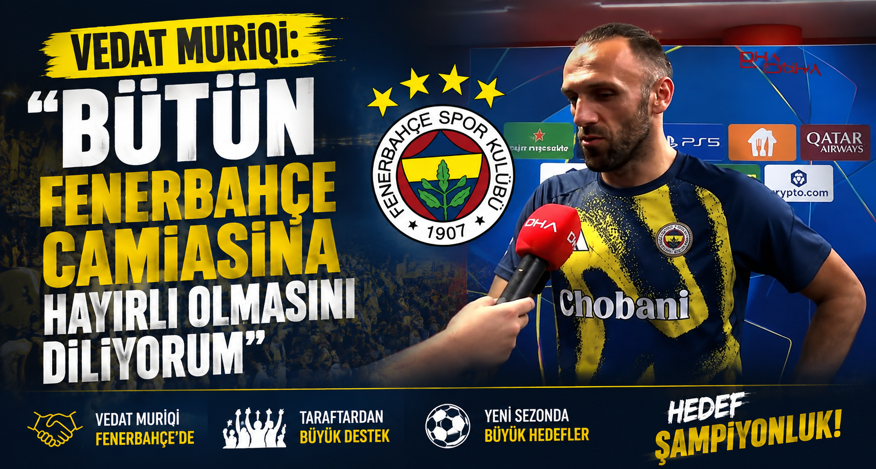 Vedat Muriqi: Bütün Fenerbahçe camiasına hayırlı olmasını diliyorum