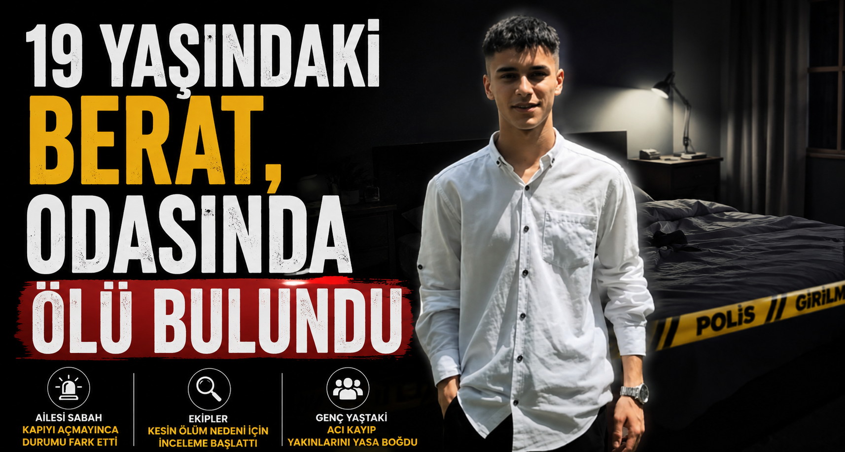 19 yaşındaki Berat, odasında ölü bulundu