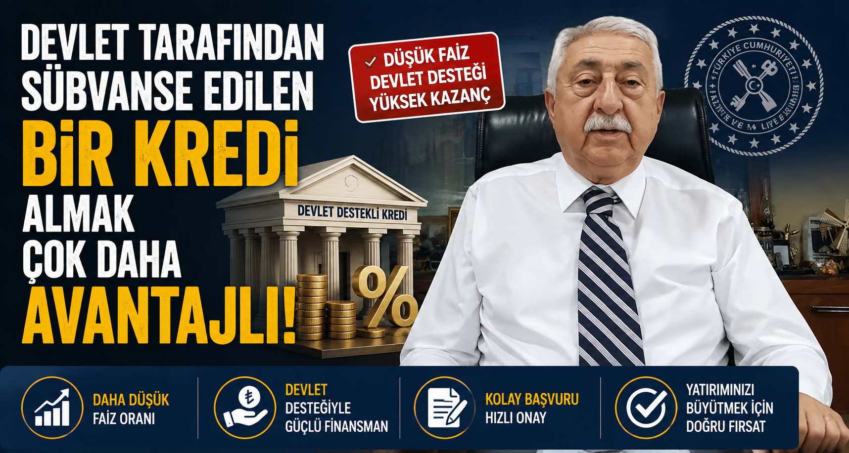 Devlet tarafından sübvanse edilen bir kredi almak çok daha avantajlı