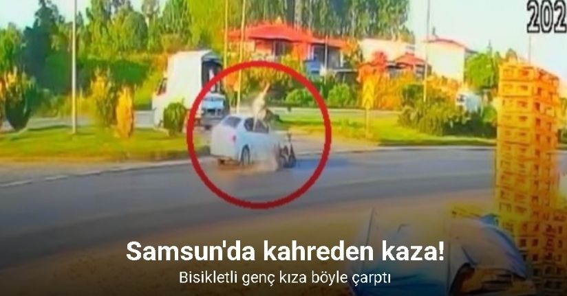 Bisikletli genç kızın öldüğü kaza kamerada