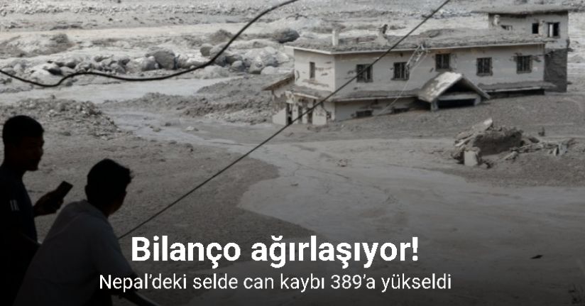 Nepal’deki selde can kaybı 389’a yükseldiNepal’deki selde can kaybı 389’a yükseldi