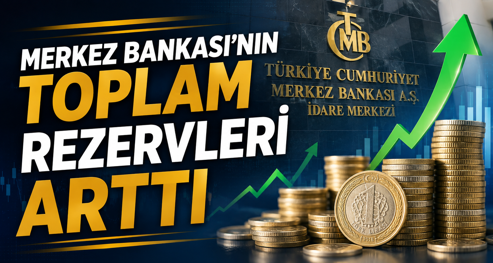 Merkez Bankası’nın toplam rezervleri arttı