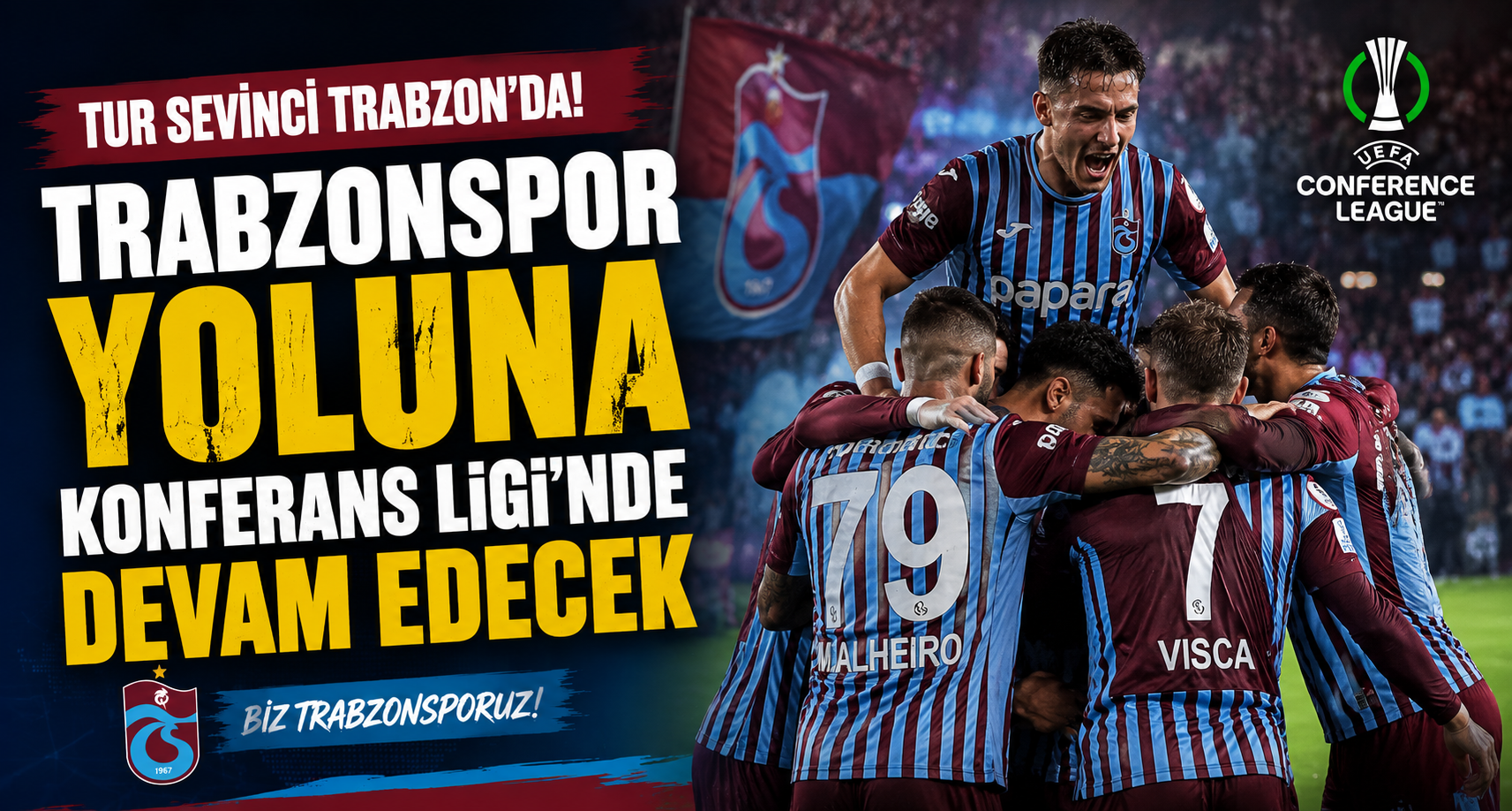 Trabzonspor yolunTrabzonspor yoluna Konferans Ligi’nde devam edeceka Konferans Ligi’nde devam edecek