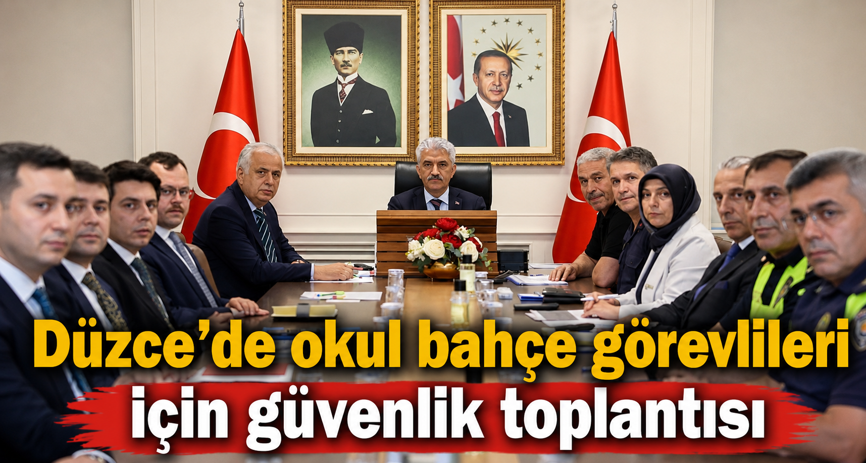 Düzce'de okul bahçe görevlileri için güvenlik toplantısı