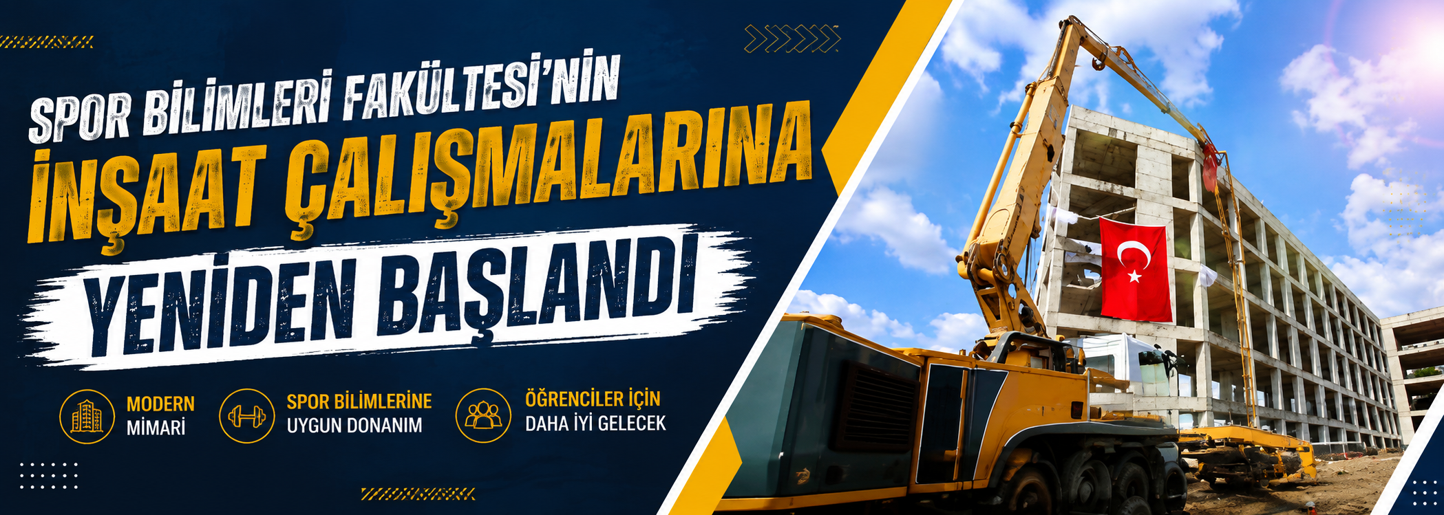 Spor Bilimleri Fakültesi’nin İnşaat Çalışmalarına Yeniden Başlandı