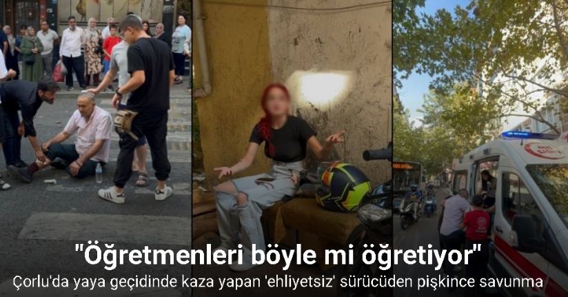 Yaya geçidinde yaşlı adama çarpan motosiklet sürücüsünden şok sözler: 