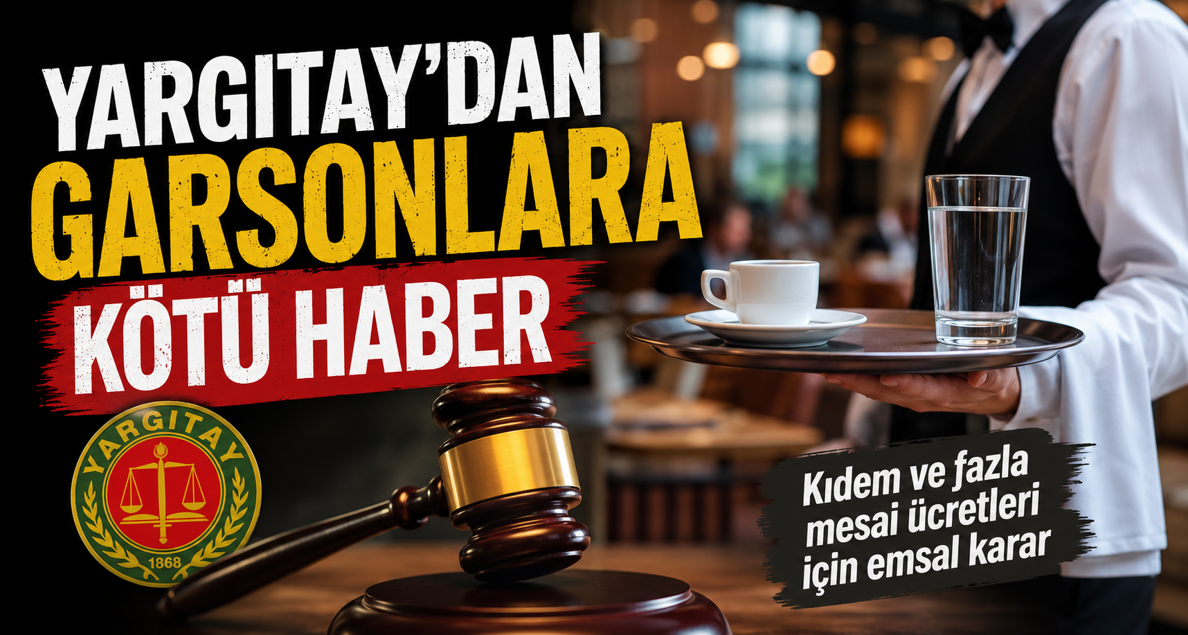 Yargıtay’dan garsonlara kötü haber