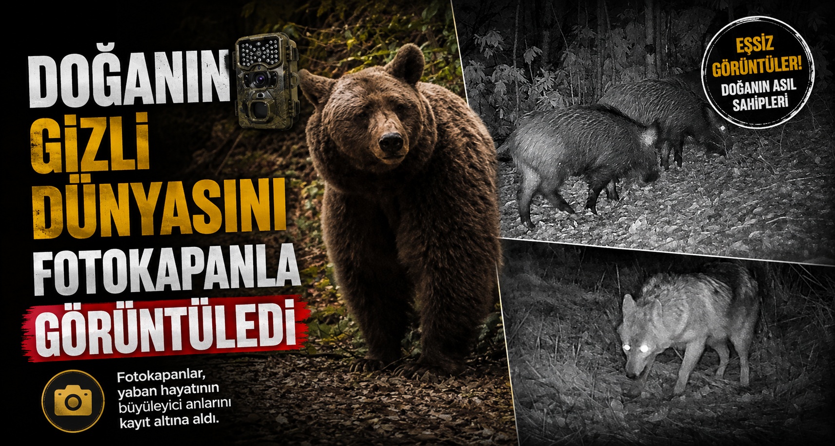 Doğanın gizli dünyasını fotokapanla görüntüledi