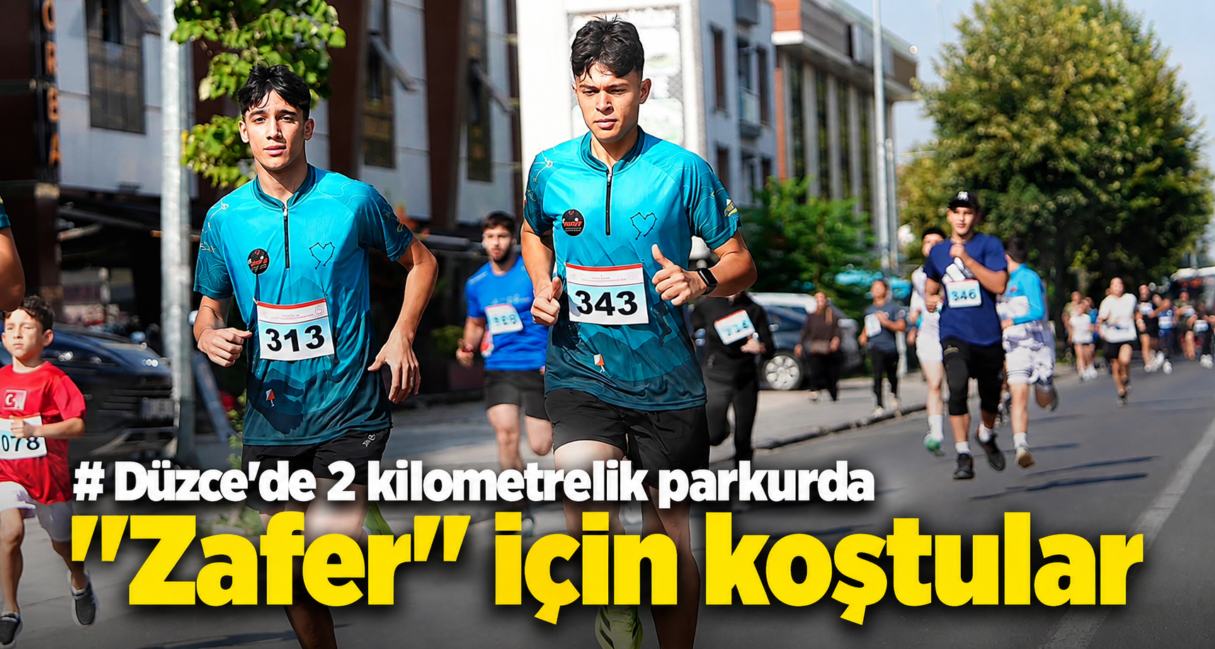 Düzce'de 2 kilometrelik parkurda 