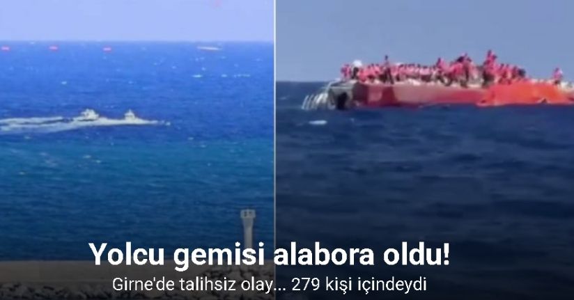 Girne açıklarında katamaran tipi yolcu gemisi battı