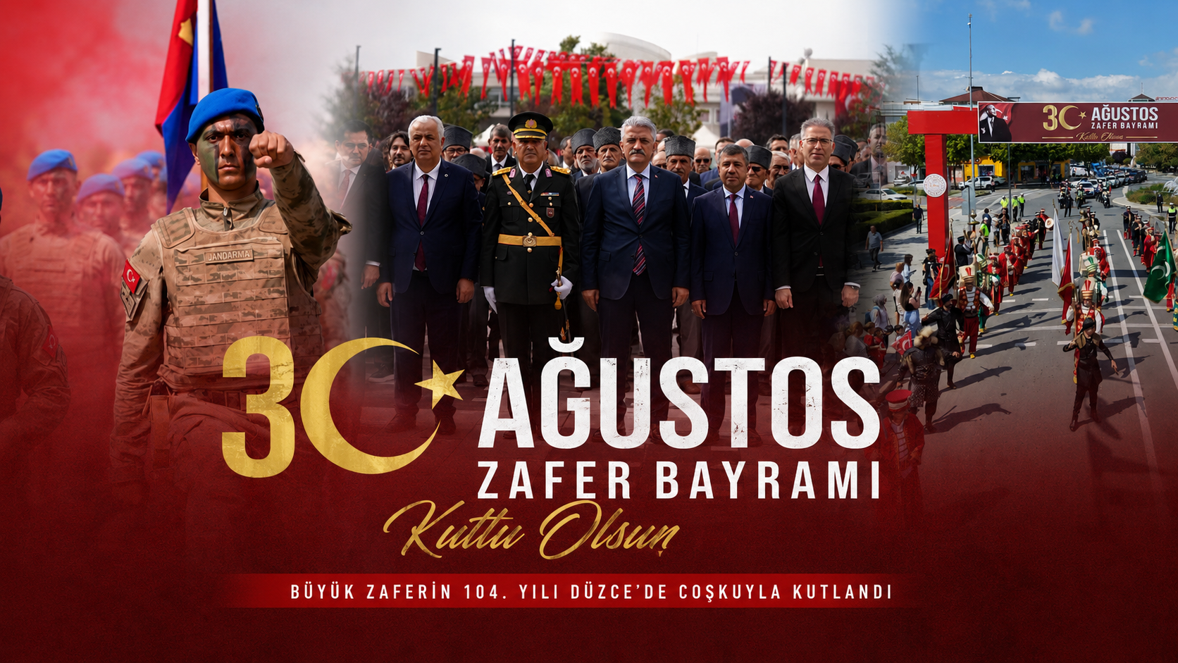 Düzce’de Büyük Zafere Yakışır Kutlama