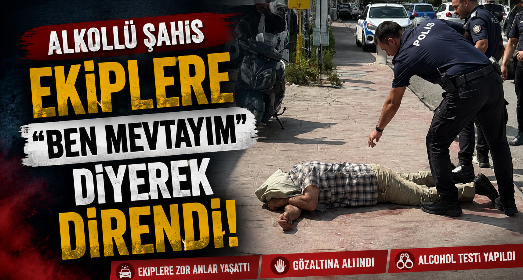 Alkollü şahıs ekiplere 