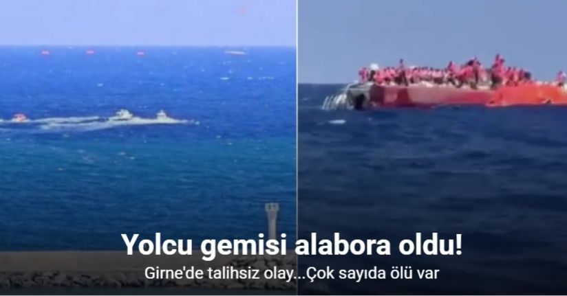 Girne açıklarında katamaran tipi yolcu gemisi battı