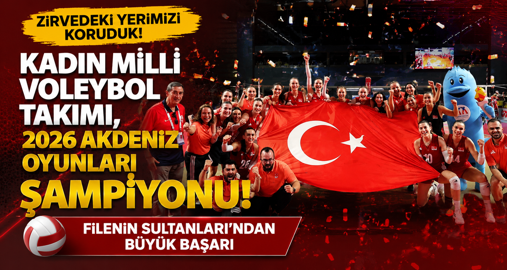 Kadın Milli Voleybol Takımı, 2026 Akdeniz Oyunları şampiyonu