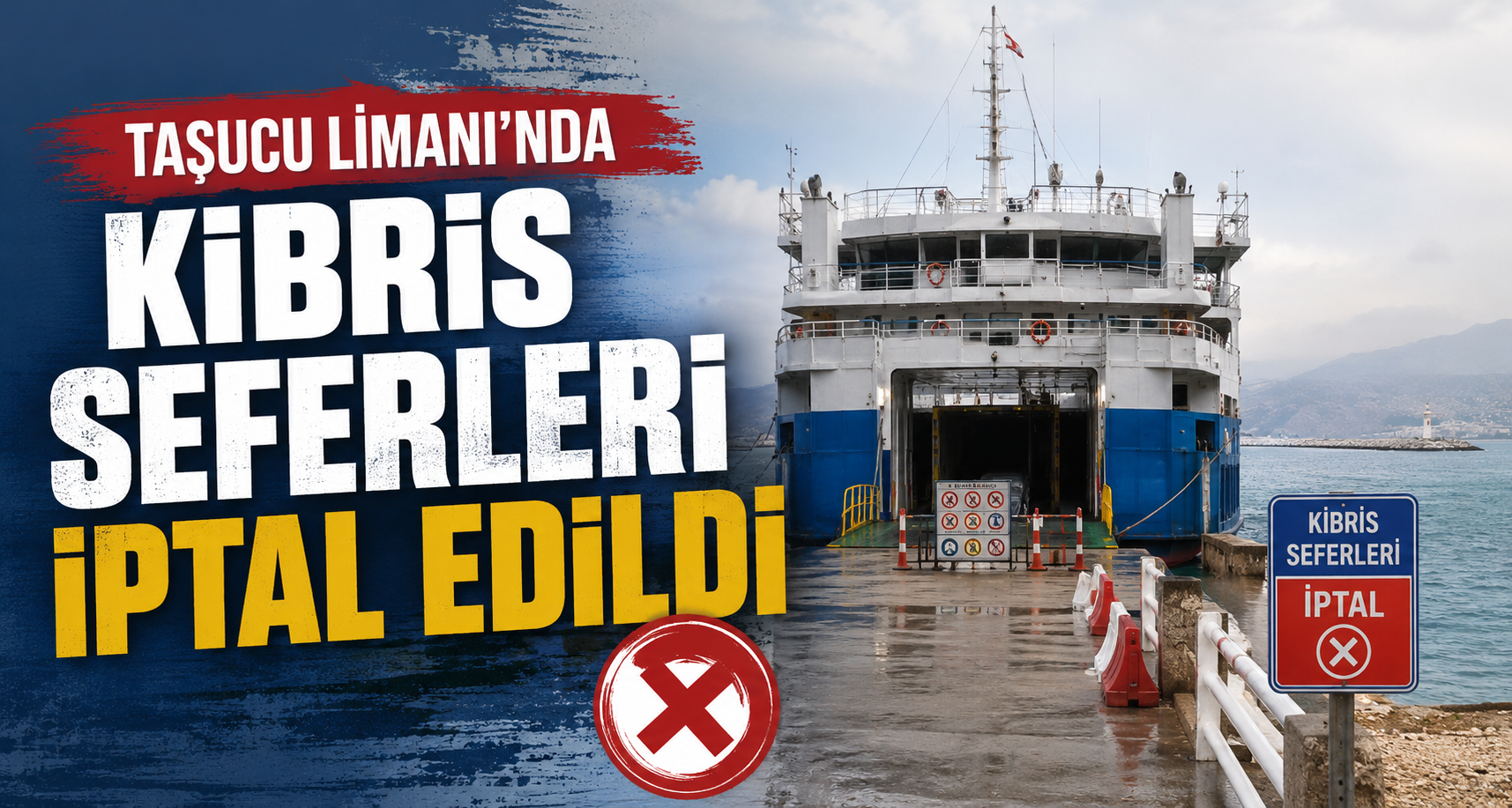 Taşucu Limanı’nda Kıbrıs seferleri iptal edildi