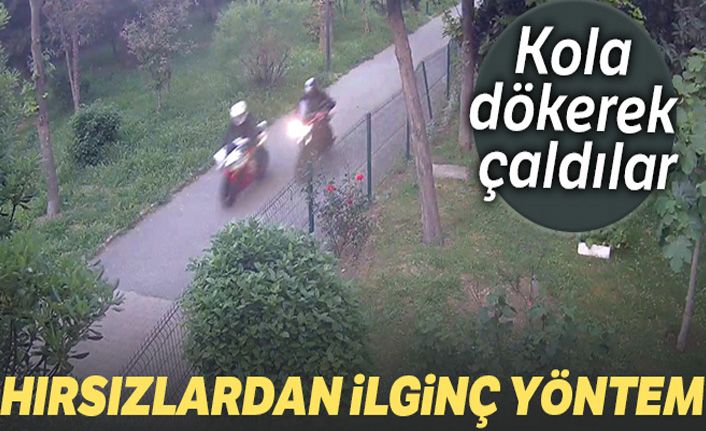  Kola ile motosiklet çaldılar