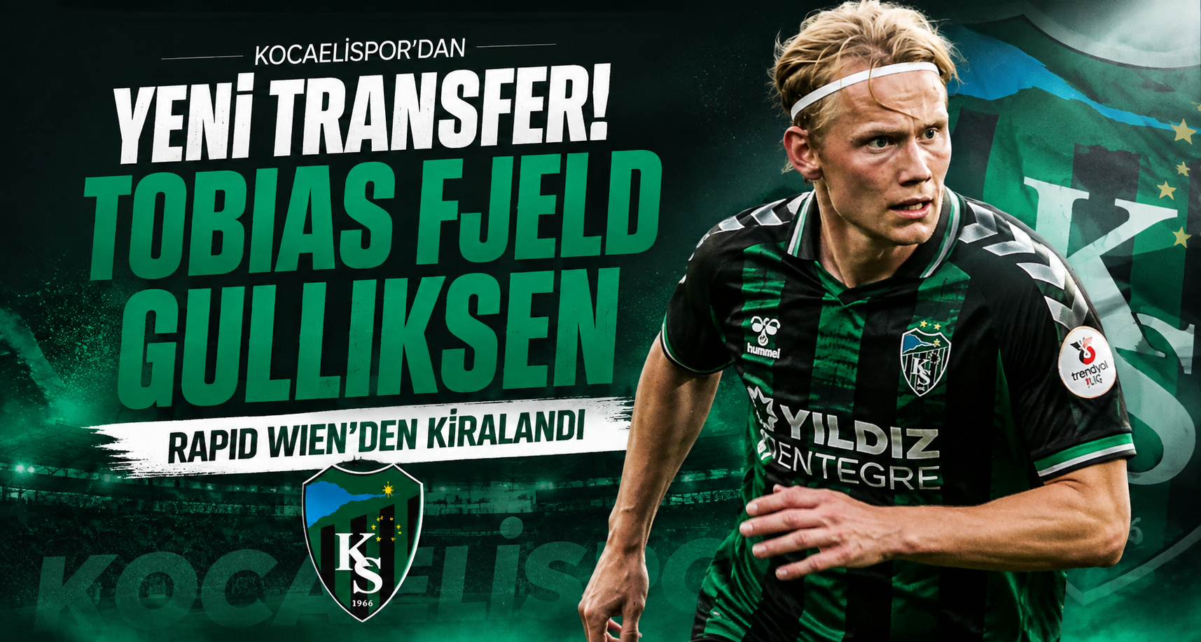 Kocaelispor, Rapid Wien’den Tobias Fjeld Gulliksen’i kiraladı