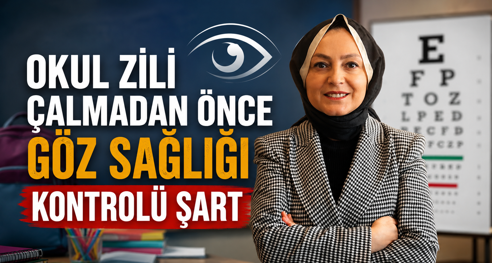 Okul zili çalmadan önce göz sağlığı kontrolü şart