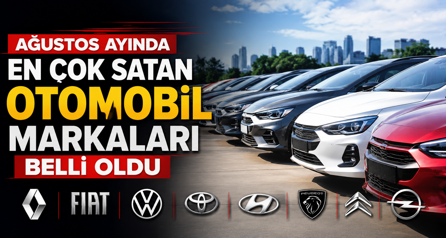 Ağustos ayında en çok satan otomobil markaları belli oldu