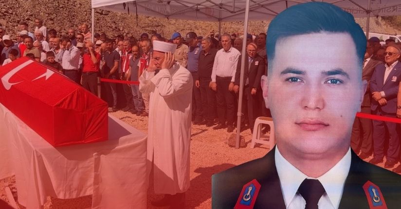 Girne açıklarındaki gemi kazasında hayatını kaybeden uzman çavuş toprağa verildi