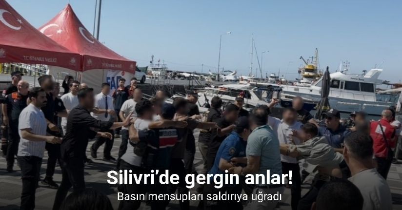 Silivri’de gergin anlar: Basın mensuplarına saldırı kamerada
